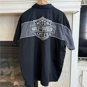Harley-Davidson Black and Gray Shirt